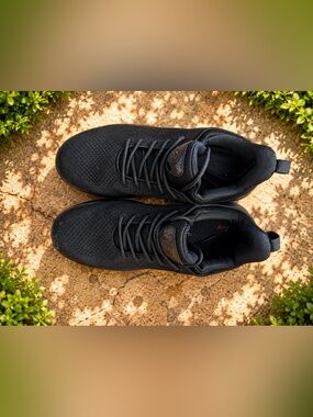 LARNMERN Mens Black Non Slip Water Resistant Work Shoes Chef Kitchen Sneaker 8.5